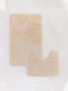 МС 2-001 Комплект ковриков для в/к  My Crystal серия Gold 60*100 и 50*60 цвет БЕЖЕВЫЙ  МОНСТЕРА