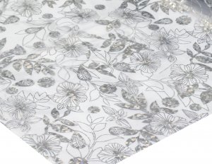 Силиконовое покрытие Dekorelle 187-S, размер 1,0x20м, серебро/прозр.фон