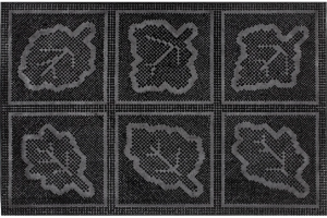 Коврик придверный резиновый ComeForte PIN MAT 40х60см «ЛИСТЬЯ» 10шт/уп