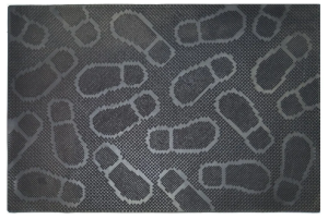 Коврик придверный резиновый ComeForte PIN MAT 45х75см «СЛЕДЫ» 10шт/уп