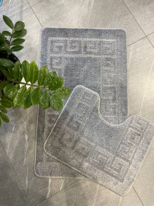 МС2-611 Комплект ковриков для ванной комнаты и туалета My Crystal АФИНЫ 50*80 и 40*50 цвет СЕРЫЙ
