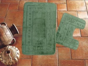 Набор ковриков для ванной комнаты  "Стандарт" 2 пр. светло-зеленый  80*120, 57*80см 1/10