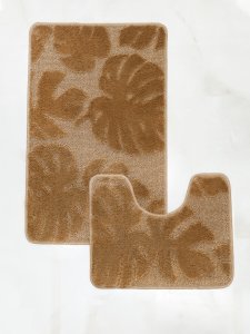 МС 2-017 Комплект ковриков для в/к  My Crystal серия Gold 50*80 и 40*50 цвет КАПУЧИНО  МОНСТЕРА