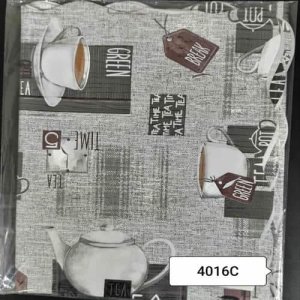 WF-4016C Скатерть ПВХ коллекция "УЮТ" на нетканой основе  125*110см с волнистой каймой 