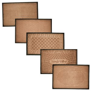 Коврик придверный ComeForte УЮТ "Классик" 60х90 см прямоугольный 20шт/уп светло-коричневый