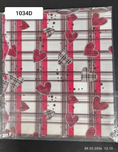 WF-1034D Скатерть ПВХ коллекция "УЮТ" на нетканой основе  125*110см с волнистой каймой 