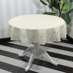 Скатерть столовая из ПВХ  ROSE LACE LUX R 140 см без основы  FH-23D