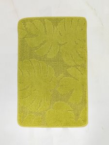 МС 2-044 Коврик для ванной комнаты My Crystal серия Gold 60*100 цвет ЗЕЛЕНЫЙ  МОНСТЕРА
