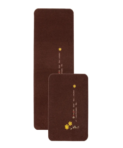 Коврик на кухню (набор) ComeForte «ВЕЛЮР» Flower 40х60, 40х120 см т.коричневый 10шт/уп