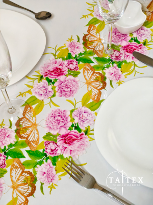Гибкое стекло, скатерть пр-ая с пробивной каймой 140х110 см (пр-ник), толщина 0,4 мм ПЕЧАТЬ flow
