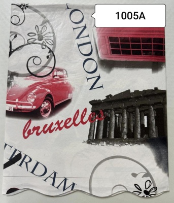 WF-1005A Скатерть ПВХ коллекция "УЮТ" на нетканой основе  125*220см с волнистой каймой 