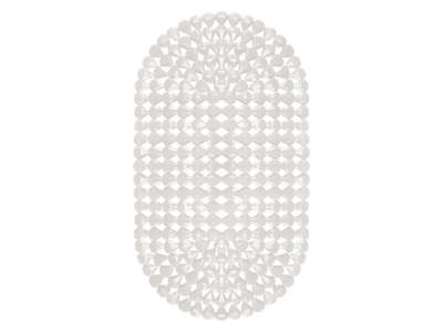 Коврик для ванны "Капля" 38х67 см белый