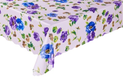 WF-0862B Скатерть ПВХ коллекция "УЮТ" на нетканой основе  125*110см с волнистой каймой 